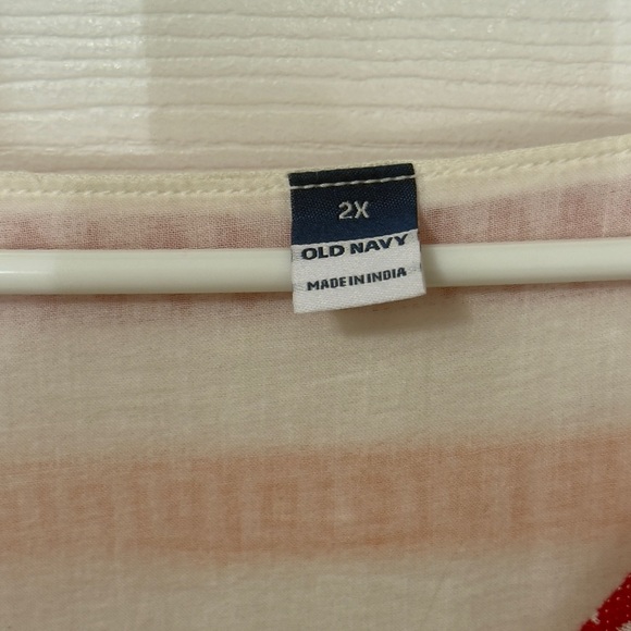 Old Navy Orange and Pink Geometric Midi Dress - Picture 3 of 5